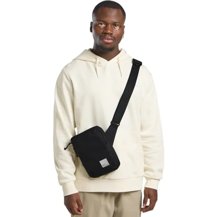 Jack Wolfskin Konya Organizer, Handtasche mit 2 Litern Volumen, Schwarz, robustes Armatech Plus 600D-Material, einstellbarer Schulterriemen, 6 Innentaschen – Bild 4