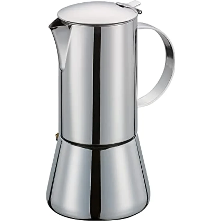 Cilio AIDA Espressokocher 10 Tassen | Edelstahl poliert | für alle Herdarten, auch Induktion geeignet | Ø 9cm, H:17,5cm | italienische Kaffeemaschine | Cafetera | Mokka Maschine – Bild 1