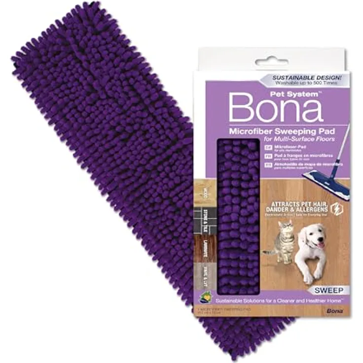 Bona Pet System Mikrofaser Sweeping Pad, elektrostatische Wirkung, waschbar, für Holz- und Hartböden - Preisvergleich