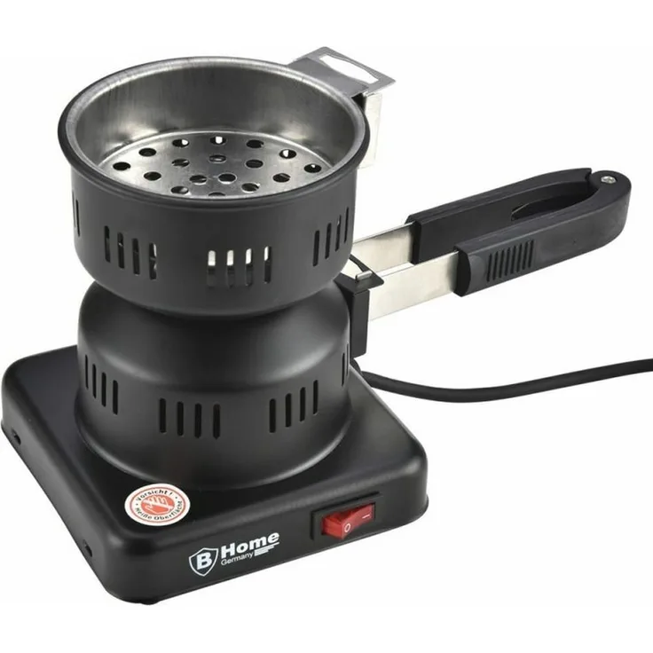 emeco Einzelkochplatte Elektrischer Shisha Kohleanzünder Grillanzünder Kohlebrenner B2, Leistung: 450 Watt, maximale Temperatur: 280 Grad, Eisen und Metall, Farbe: Schwarz - Preisvergleich