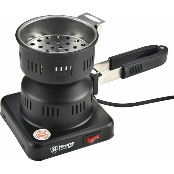 emeco Einzelkochplatte Elektrischer Shisha Kohleanzünder Grillanzünder Kohlebrenner B2, Leistung: 450 Watt, maximale Temperatur: 280 Grad, Eisen und Metall, Farbe: Schwarz - Preisvergleich