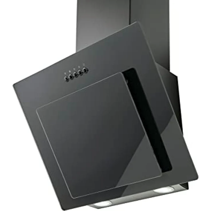 PKM 9039X Kopffreihaube, Energieeffizienzklasse A, Abluft und Umluft, Wandmontage, Breite 60 cm, Material Glas, Farbe schwarz – Bild 4