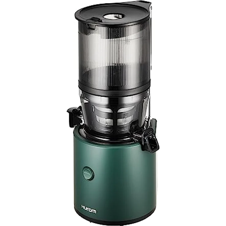 HUROM | Slow Juicer | Entsafter Gemüse und Obst | H320N | Elektrische Kaltpresse | Ruhiger Motor | Leicht zu Reinigen | mit Großem Behälter und Siebfilter | 2l | 200 Watt | BPA Frei | Dunkelgrün – Bild 4
