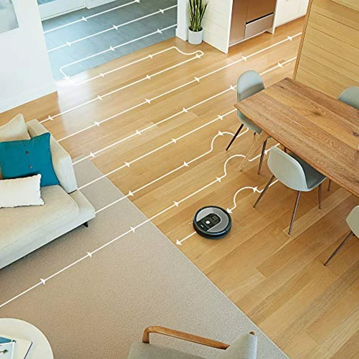 iRobot Roomba 960 Saugroboter mit starker Saugkraft, 2 Multibodenbürsten, Navigation für mehrere Räume, lädt sich auf und setzt Reinigung fort, Ideal für Tierhaare, App-Steuerung,Dirt Detect – Bild 4