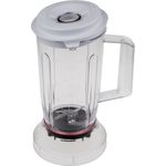 BOSCH Mixeraufsatz 11010038, transparent mit weißem Deckel, 1 Liter Fassungsvermögen, passend für Bosch und Siemens Küchenmaschinen