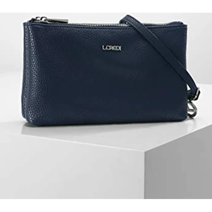 L.Credi Ella Umhängetasche, 14 cm, marineblau, 100% Polyurethan, 24 cm x 4 cm x 14 cm – Bild 2