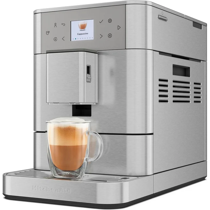 KitchenAid Kaffeevollautomat 5KES8556ESX, Kaffeemaschine mit 15 voreingestellten Rezepten, silber – Bild 1