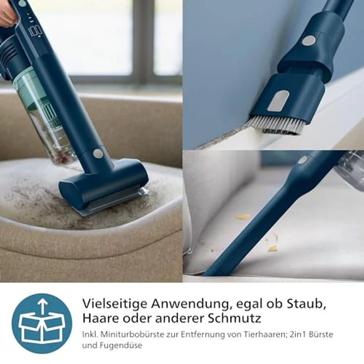 Versuni Philips 5000-Serie Kabelloser Staubsauger, Aqua-Modul, 60 Minuten Laufzeit, Korallrot – Bild 5