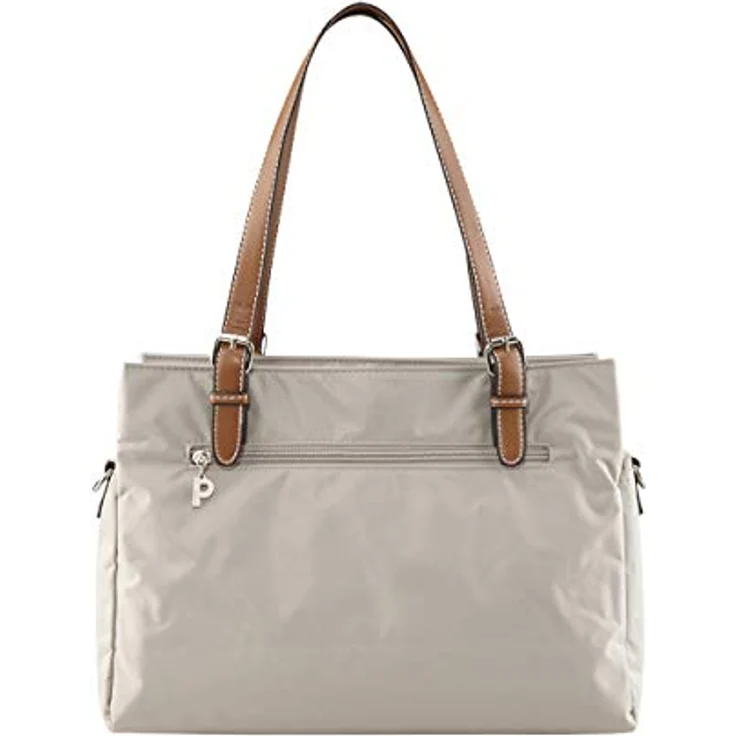 Picard Shopper Sonja, großer Einkaufstasche aus Nylon, grau, 3 A4-Fächer, abnehmbarer Schultergurt – Bild 3