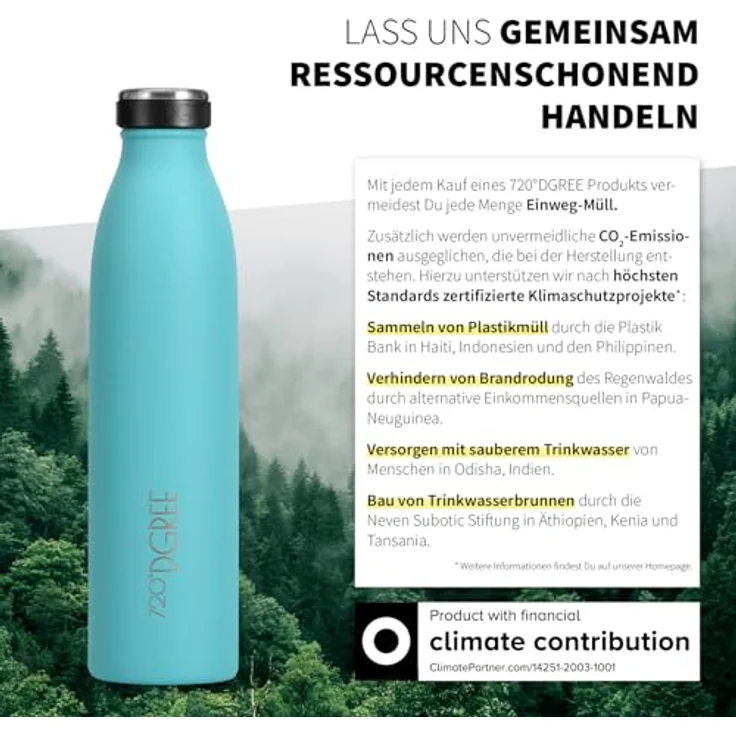 720°DGREE Edelstahl Trinkflasche “milkyBottle” - 500ml, BPA-frei, auslaufsicher, für kohlensäurehaltige Getränke, ideal für Kinder, Schule und Sport – Bild 5