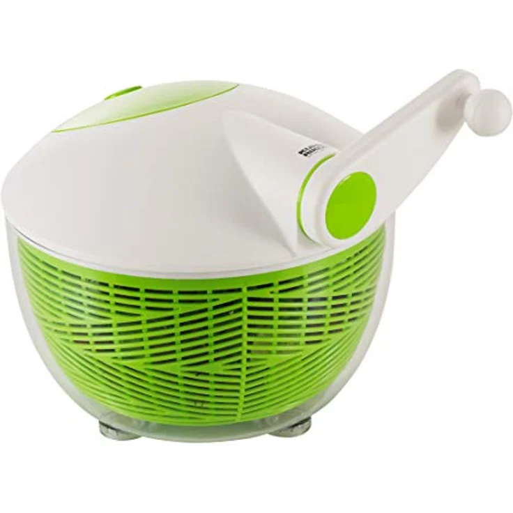 Salatschleuder 26 cm, weiss-grün - mit Stopptaste auf dem Deckel – Bild 2