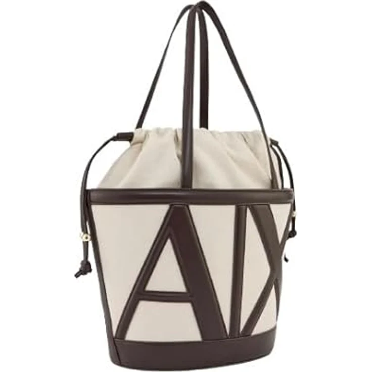 Armani Exchange Marisol Shopper Tasche, 39 cm, braun, 100% Baumwolle – Bild 3