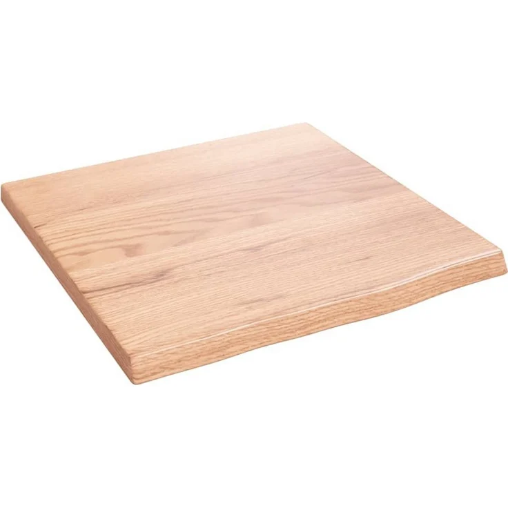 vidaXL Schneidebrett Waschtischplatte Hellbraun 40x40x2 cm Massivholz Behandelt, Eichenholz – Bild 1