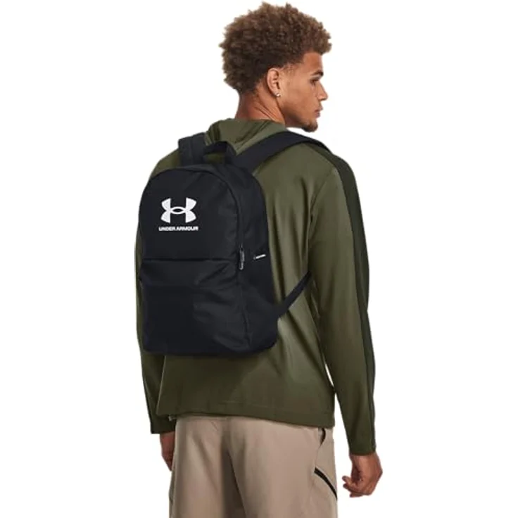 Under Armour UA Lite Rucksack - 1380476, leichter Sport-Rucksack in Schwarz mit großzügigem Stauraum – Bild 2