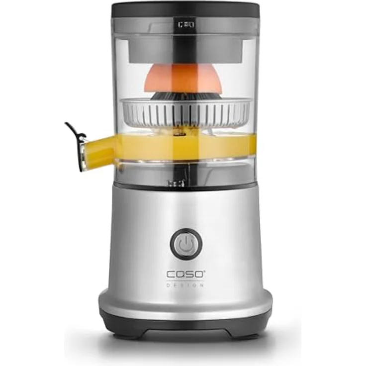 Caso CP 440 Lift Inox, elektrische Zitruspresse aus Edelstahl, BPA-frei, Universal-Presskegel für alle Zitrusfrüchte, spülmaschinengeeignet – Bild 1