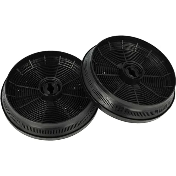 vhbw 2x Aktivkohlefilter Ersatz für IGNIS 484000008780 für Dunstabzugshaube, rund, schwarz, einfacher Einbau und Wechsel – Bild 2