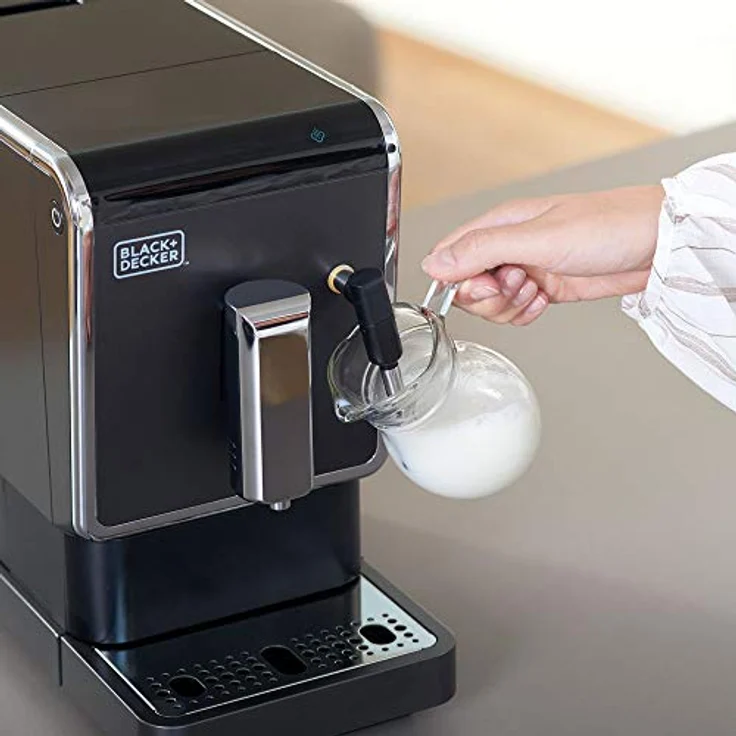 Black + Decker BXCO1470E - Kaffeevollautomat, 1.470W, Touch-Bedienfeld, anpassbare Kaffee-Optionen, abnehmbare Ausgabeeinheit, der Kaffee wird sofort gemahlen, schwarz – Bild 5