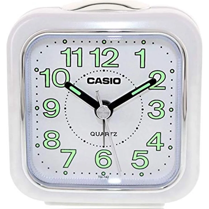 Casio TQ-142-7EF, Wecker mit Quarz-Uhrwerk, Alarmfunktion, wasserdicht bis 10 bar, weiß – Bild 1