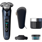 Philips X9003/30 Elektrorasierer i9000, Triple Action Lift & Cut-Rasiersystem, Dual SteelPrecision Klingen, Reinigungsstation, Blau