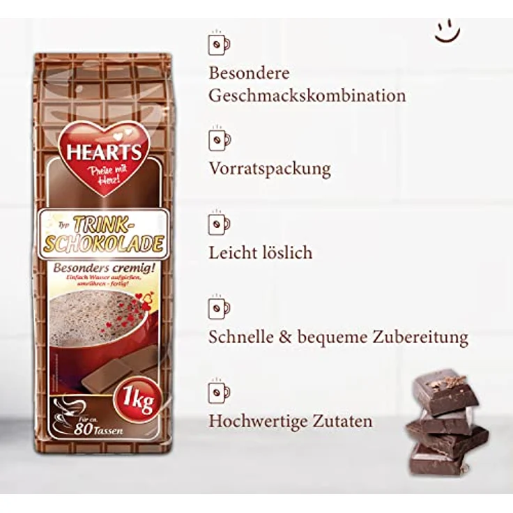 Hearts Trinkschokolade 1kg – Bild 6