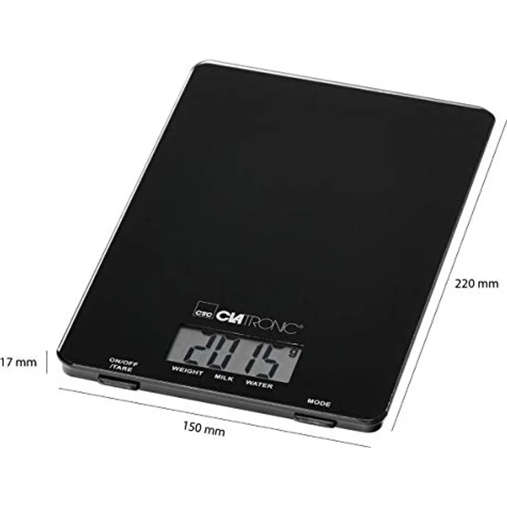 Clatronic KW 3626 Küchenwaage, schwarz – Bild 4