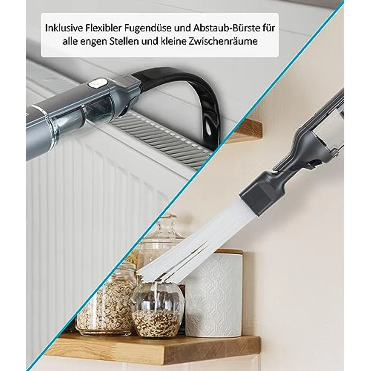 Genius Invictus ONE 3.0e Handstaubsauger 22 TLG. kabellos, beutellos, Akkustaubsauger. Ultra leicht, für Haus und Auto, leise, aufladbar, Bodenstaubsauger – Bild 5