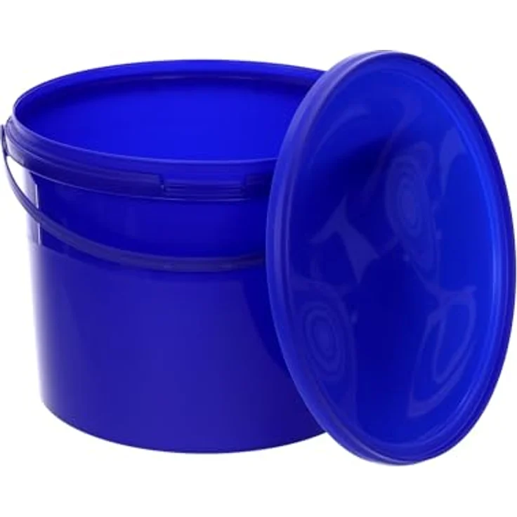 BenBow Eimer mit Deckel mit Griff 10L 5er Pack, Blau BSR-, Luftdicht, Lebensmittelecht, BRC-, Auslaufsicher – Bild 1