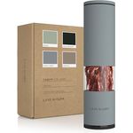 LARS NYSØM Chilimühle manuell mit einstellbarem Keramikmahlwerk von Grob bis Fein I Design Gewürzmühle (Cool Grey)