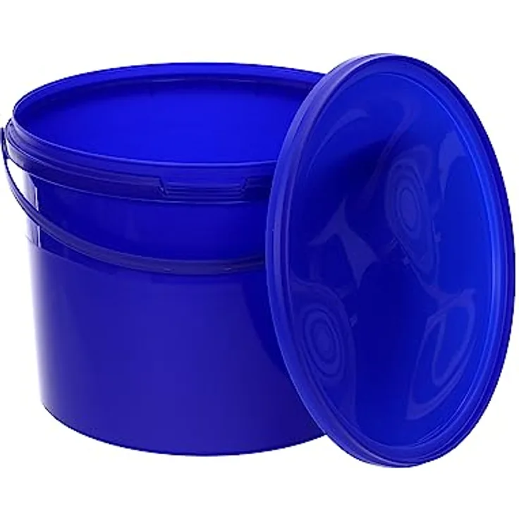 Benbow Eimer mit Deckel mit Griff 10L Anzahl: 10 Stk., Blau BSR-, Luftdicht, Lebensmittelecht, BRC-, auslaufsicher