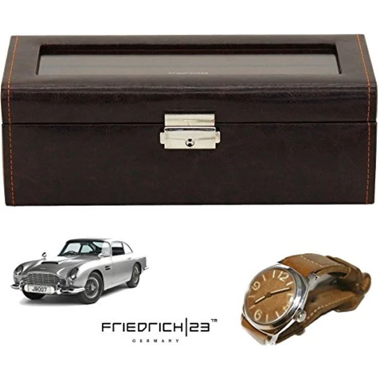 Friedrich Uhrenbox mit Sichtfenster Bond 4 braun – Bild 5