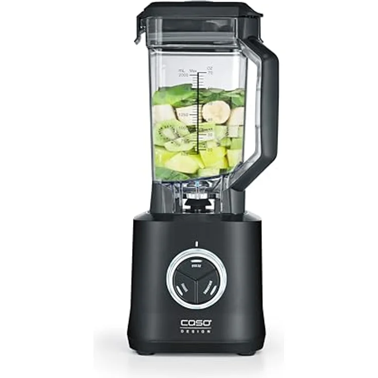 CASO Power Blender B 2000 - Profi Standmixer, 30.000 U/min, 2000 Watt, Tritan-Mixbehälter (2 l), Pulse-, Shake-, Smoothie-Funktion, Titanbeschichtet, Schwarz – Bild 1