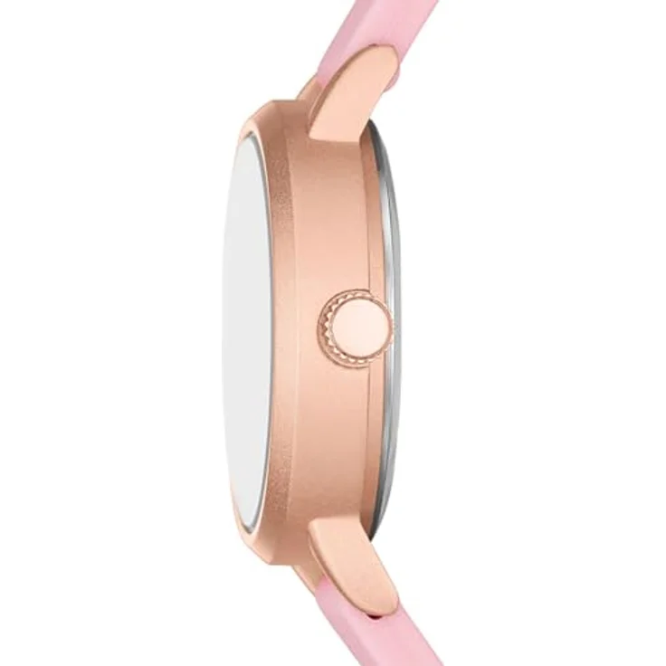 Skechers Damen Analog Quarz Uhr SR6297, 30-mm Gehäuse mit roségoldfarbenem Zifferblatt, Silikonarmband in Rosé, wasserdicht bis 30 m – Bild 2