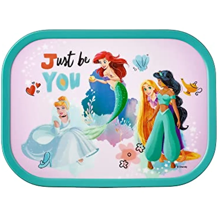 Mepal - Lunchbox Campus - Bento Lunchbox für Kinder - Brotdose mit Bento-Fach & Gabel - Meal Prep Box mit Clip-Verschluss - BPA-frei & Spülmaschinenfest - 750 ml - Disney Princess – Bild 2