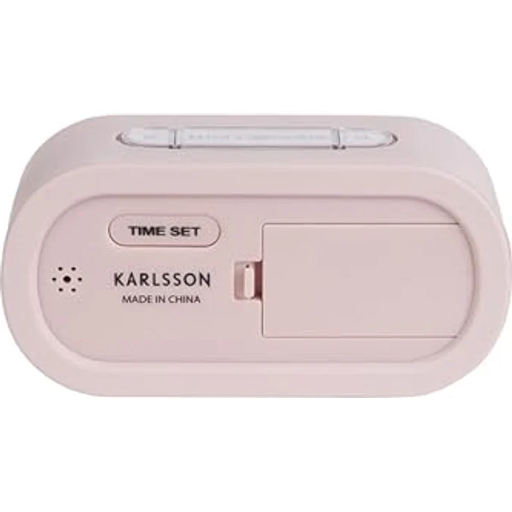 Karlsson Wecker Gummy, Rechteckiger Silikonwecker in Hellrosa, 14x7x5cm, mit Alarmfunktion für Schlafzimmer – Bild 3