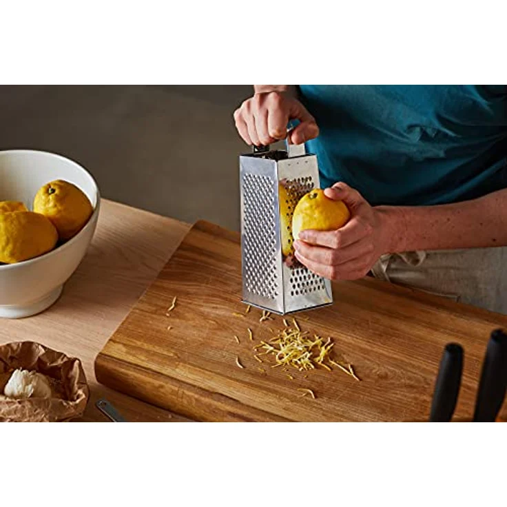 Fiskars Reibe, 4-seitig, Rostfreier Stahl, Höhe: 23 cm, Essential, Silber, 1065589 – Bild 4