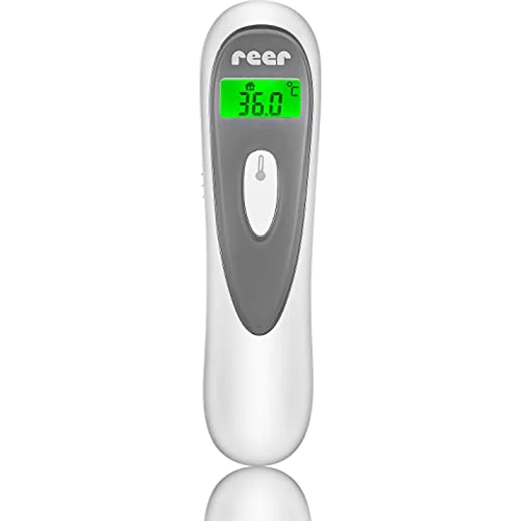 Reer Colour SoftTemp 3in1 kontaktloses Infrarot-Thermometer Stirn-Messung 1 sek Messzeit Fieberalarm 32 speicherbare Messungen, weiß – Bild 3