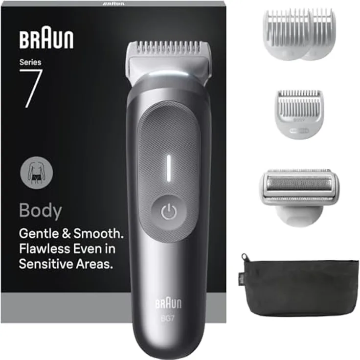Braun Series 7 BG7550 Bodygroomer, Nass & Trocken, Li-Ion-Akku, Grau