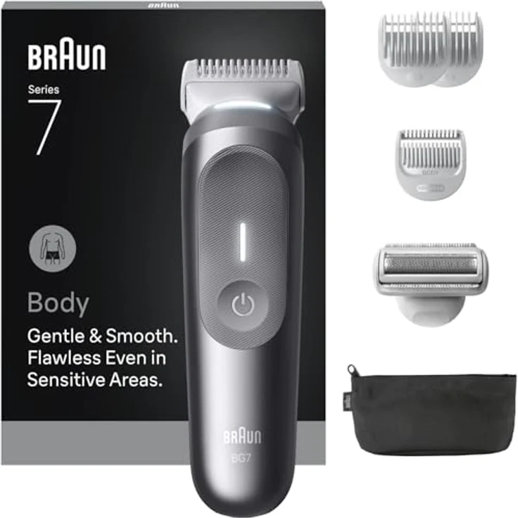 Braun Series 7 BG7550 Bodygroomer, Nass & Trocken, Li-Ion-Akku, Grau – Bild 1
