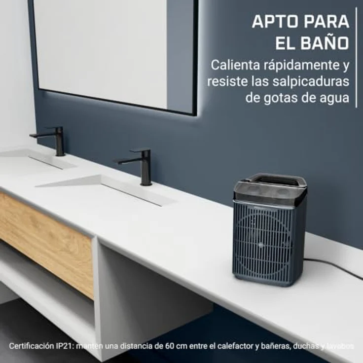 ROWENTA SO6551 Intense Comfort Aqua Heizlüfter, 2400 Watt für Räume bis 40 m², schwarz – Bild 5