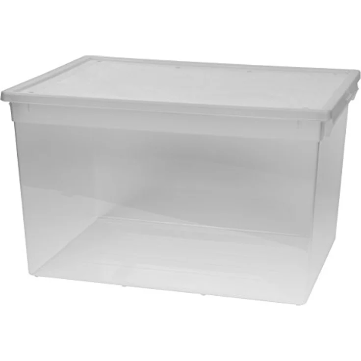 Kreher 2 Stück Aufbewahrungsboxen in XL (22 Liter) und XXL ( 50 Liter) Ausführung. Mit Deckel, in Transparent. – Bild 2
