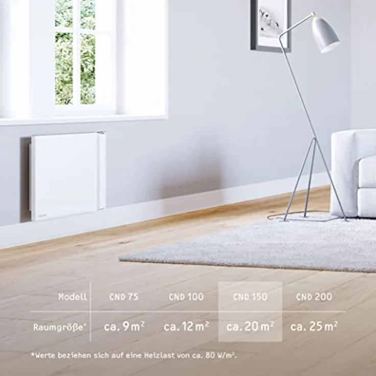 STIEBEL ELTRON elektronisch geregelter Duo-Wandkonvektor CND 150, 1,5 kW, für ca. 15 m², LC-Disyplay, 2 Heizsysteme, Offene-Fenster-Erkennung, Wochenschaltuhr, Verbrauchsanzeige, 234815, Konvektor – Bild 6