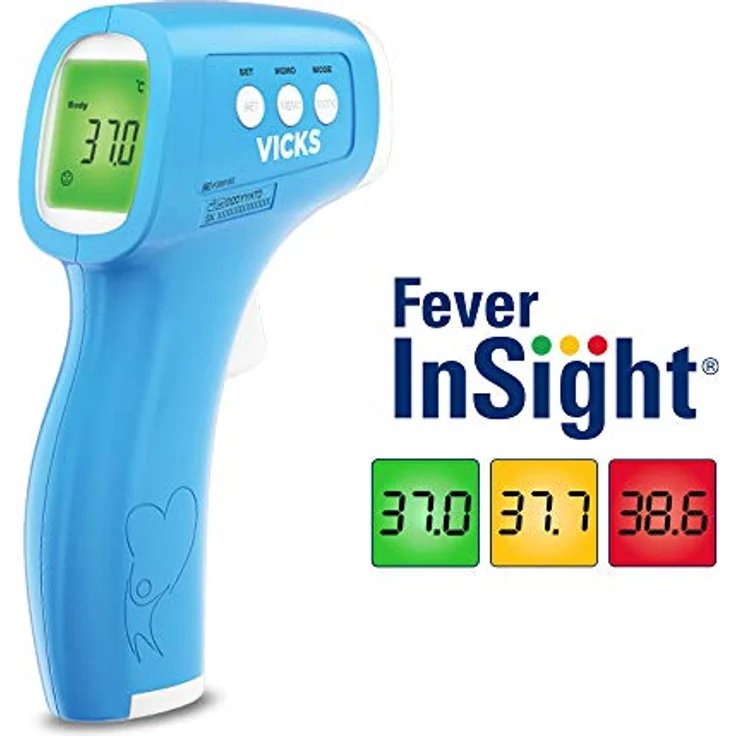 Vicks HTD8813WE Kontaktloses Infrarot-Körperthermometer (präzise, bequem, Temperaturmessung, Fieber, schnell, einfach anzuwenden), 450 g, 1er Pack – Bild 2