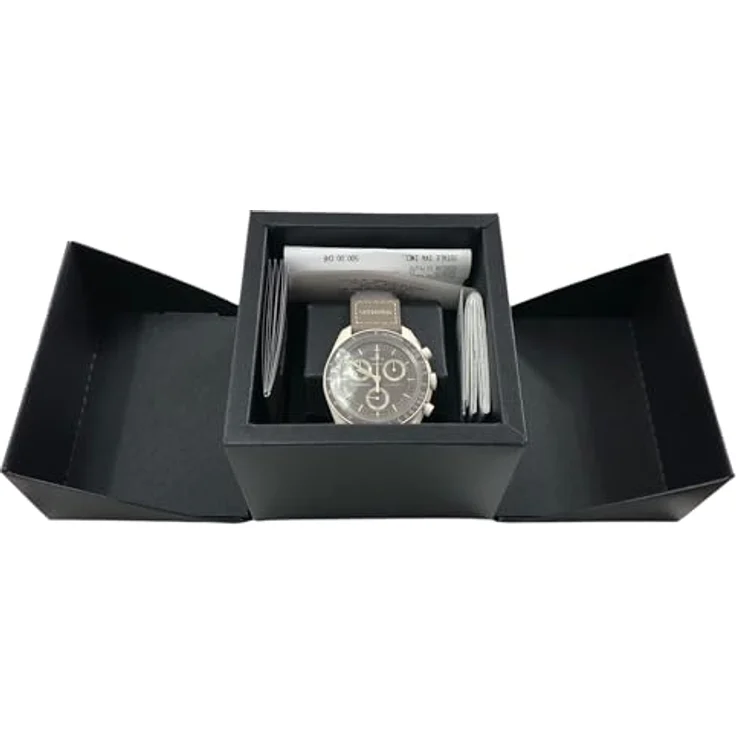 Swatch Chronograph Swatch Omega Moonswatch Mission on Earth Desert SO33T103, Bioceramic Gehäuse, taupefarbenes VELCRO®-Armband, sandfarbenes Zifferblatt – Bild 5