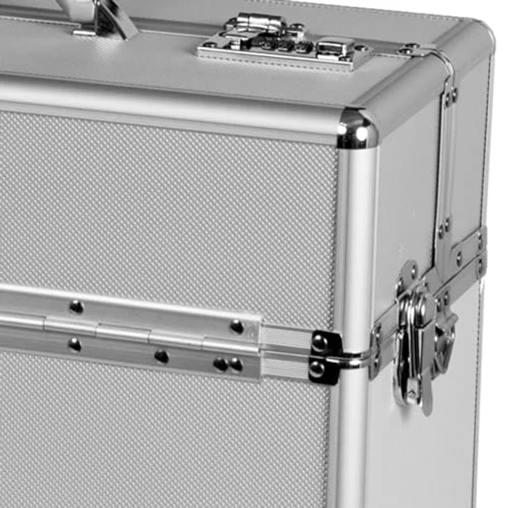 Alumaxx Alpha Koffer, 34 l, mit 2-teiligen Deckel und Schultergurt, Silber – Bild 5