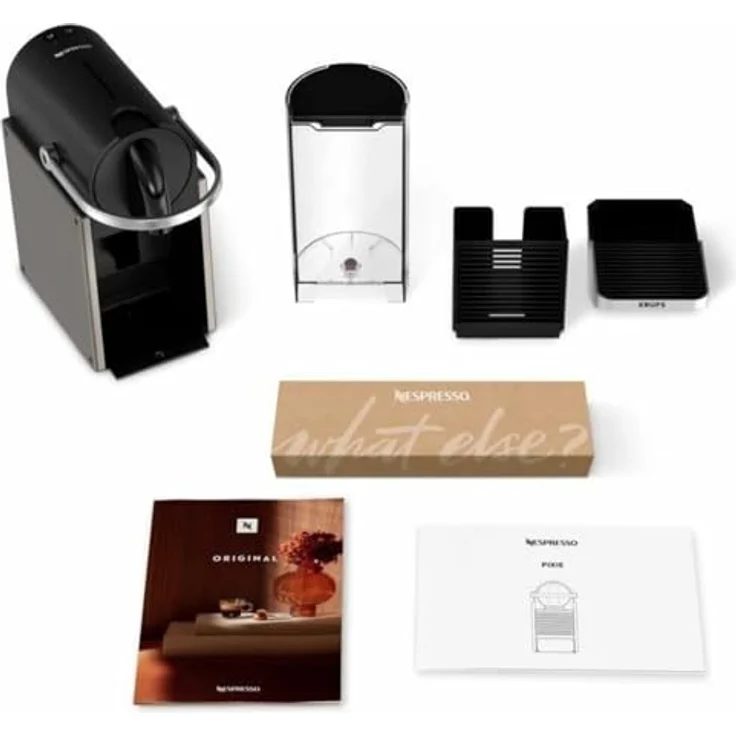 Krups Nespresso Pixie, Kapselmaschine in Silber mit 19 Bar Pumpendruck und 0,7 Litern Wassertank – Bild 2