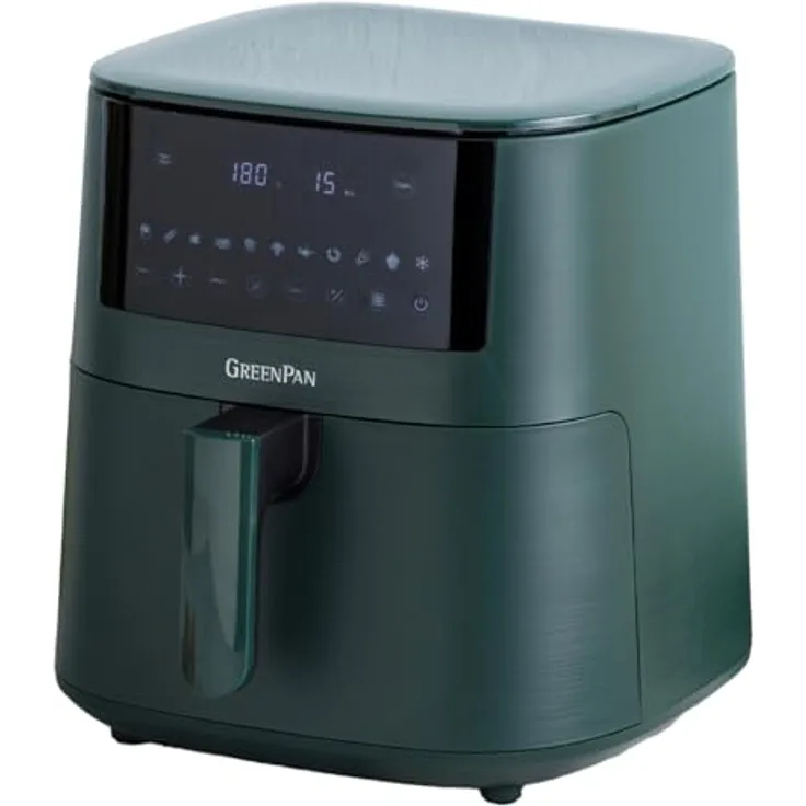 GreenPan Bistro Heissluftfritteuse XL, 7.2L, 1650 Watt, Antihaftbeschichtet, LED-Touchscreen