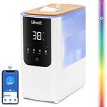 LEVOIT Smart Luftbefeuchter, Warm-/Kalter Nebel max 550 ml/h, 4,5L Humidifier bis 40㎡ 45H, 26dB Aroma Raumbefeuchter mit Nachtlicht für Schlafzimmer Kinderzimmer und Pflanzen, Exklusiv bei Amazon