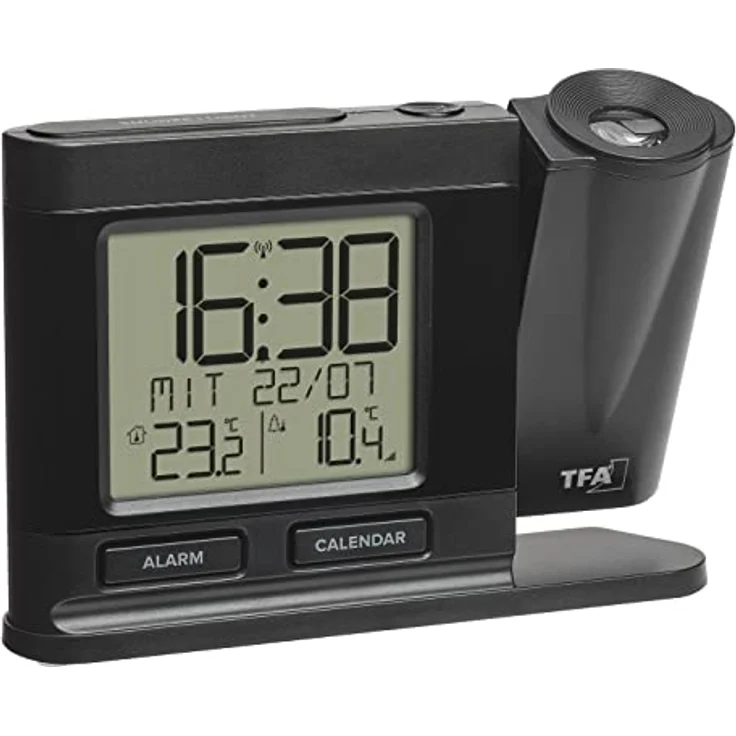 TFA Projektionswecker, Funkwecker mit 270° rotierbarem Display und Temperaturanzeige – Bild 5