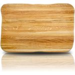 holz4home® La Madera Schneidebrett aus Eichenholz (Helles Eichenholz, 60x40 cm) - Handgefertigtes Küchenbrett, antibakteriell und langlebig