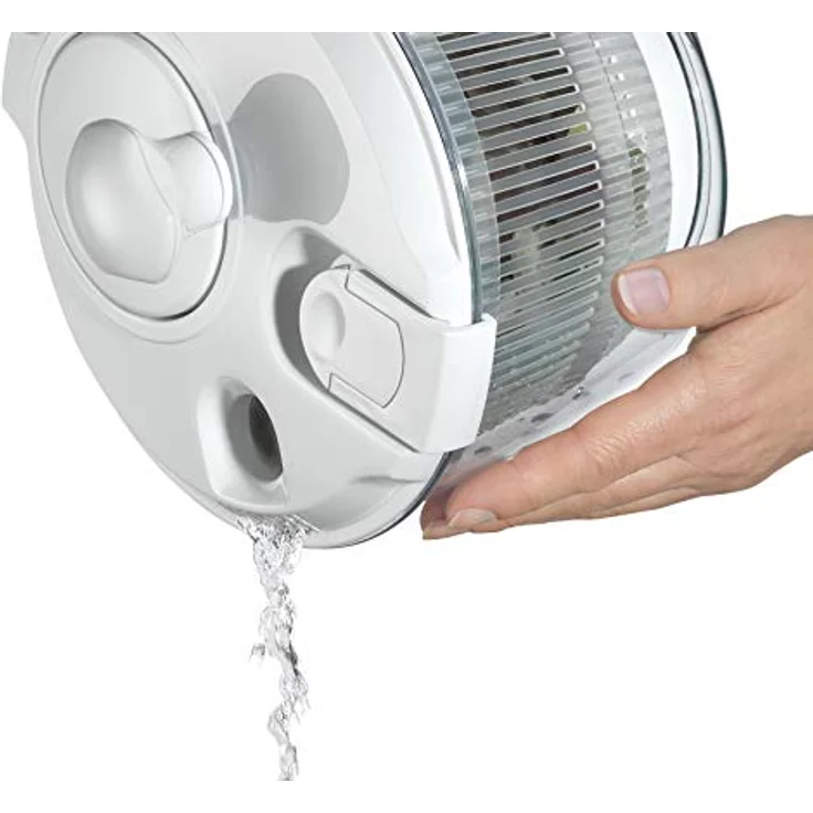 Küchenprofi Mini Salatschleuder , Inklusive Schüssel, Deckel, Kurbel und Sieb , Spülmaschinenfester Kunststoff , 2,5 L Inhalt , Trockner für Salat, Beeren, Kräuter und Pilze – Bild 4